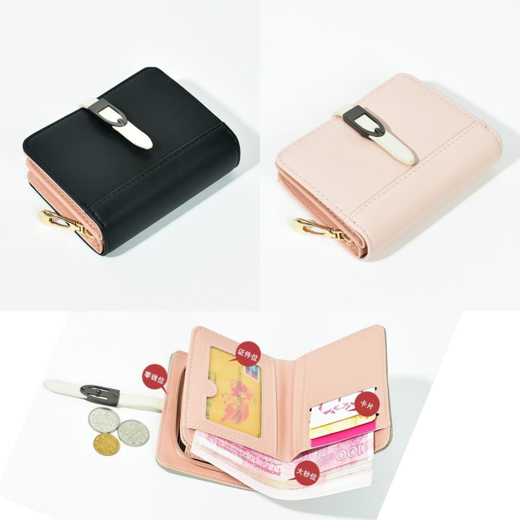 DOMPET LIPAT WANITA KECIL MEDICI PREMIUM SIMPLE REMAJA KEKINIAN MURAH KOREA IMPORT MINI SLOT KARTU KOIN CEWEK LUCU BATAM BRANDED