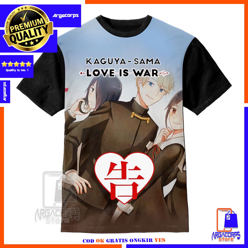 Kaos Anak 3D Baju Anak Premium - Kaguya Ai Hayasaka Nagisa Kashiwagi  Baju Distro -  Argacorps Store