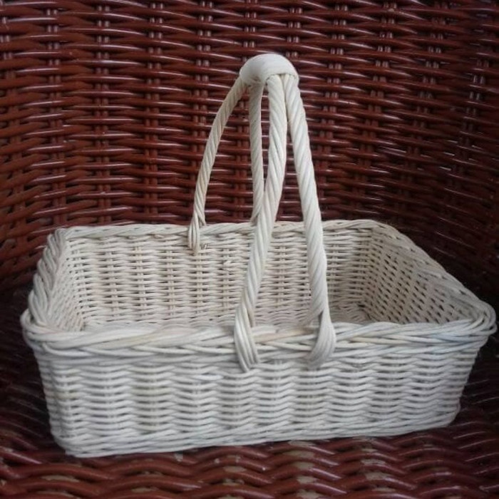 keranjang rotan persegi panjang parcel / seserahan / wadah 30X21X9 CM - SOVENIR MURAH