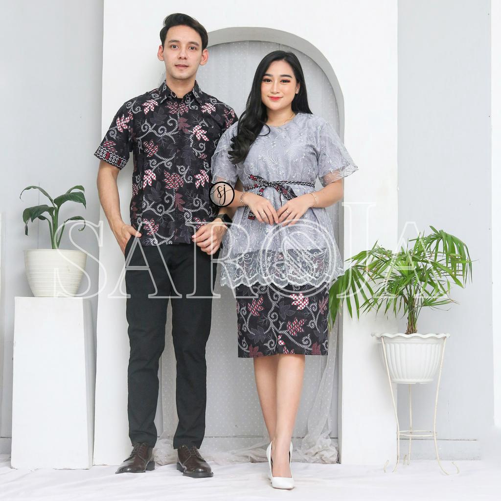 Saroja | Couple Dress Olivia Dress Brukat Batik Katun