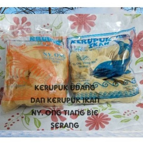 

Kerupuk Ikan Ny. Ong Tiang Bie Serang / Kerupuk Udang Ny. Ong Tiang Bie Serang
