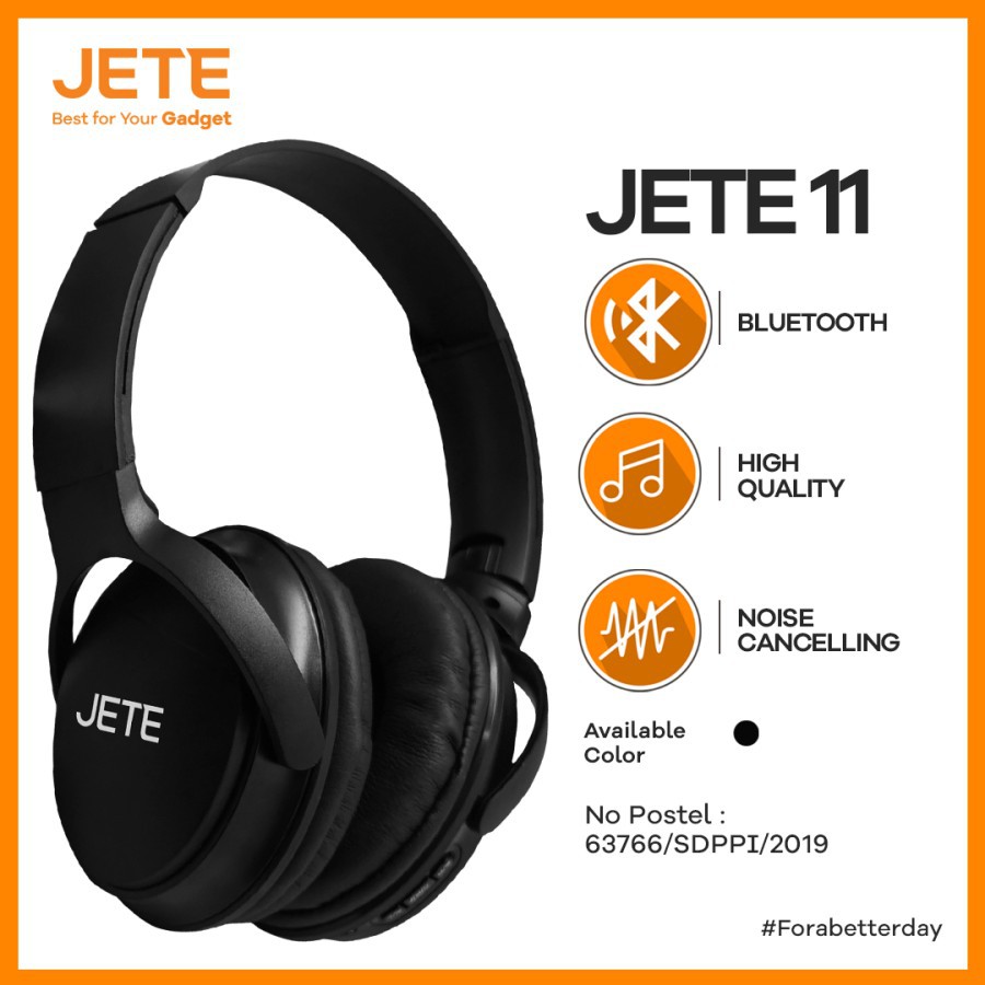 JETE 11 Headset Headphone Bluetooth Wireless With Micro SD Slot