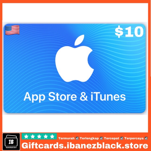 Apple Itunes Gift Card Us 10 Voucher Igc Digital Code App Store Legal Resmi Original Shopee Indonesia