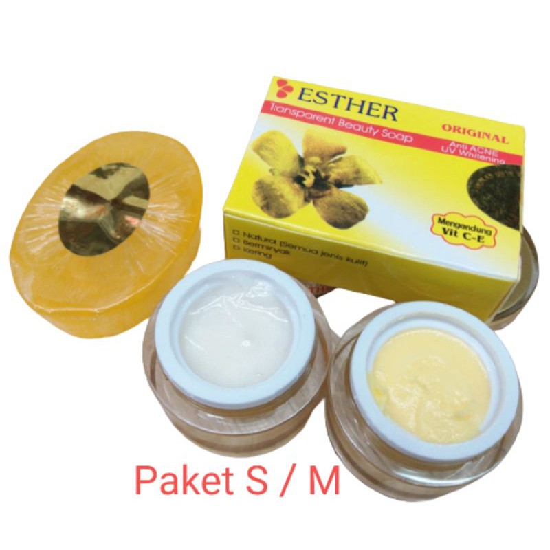 PAKET CREAM ESTER GOLD KACA DAN SABUN // 3IN1 CREAM ESTHER