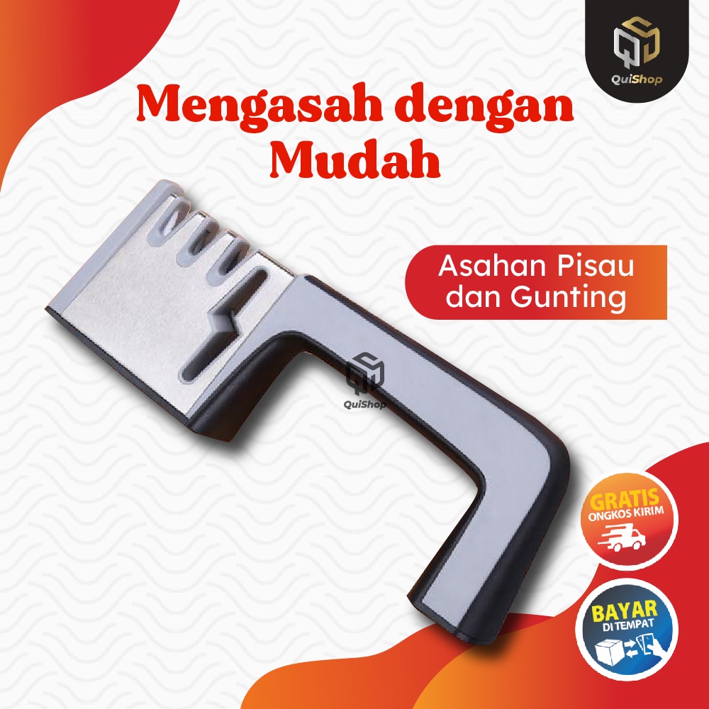 Asahan Pisau Gunting Golok Knife Quick Sharpener Keramik Stainless Peralatan Dapur Premium Termurah Berkualitas