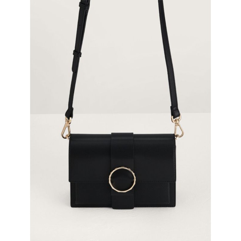 PDRO Buckle Flap Shoulder Bag