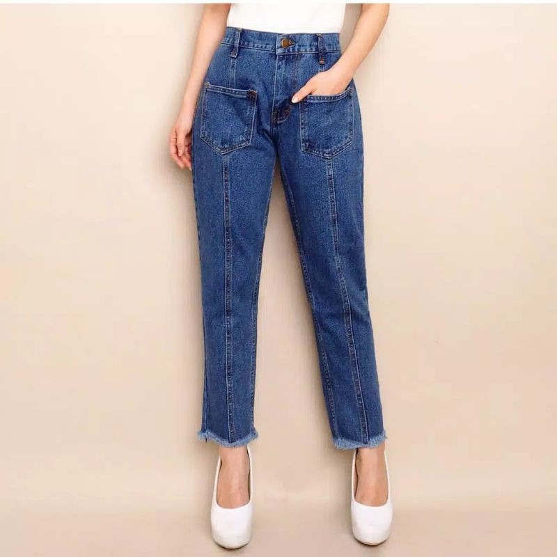 PROMO CELANA BAGGY JEANS BOYFRIENDS RAWIS SOBEK