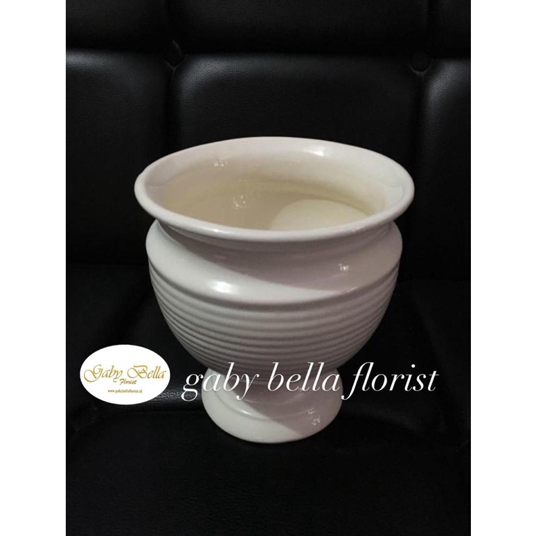 Pot keramik Vas keramik Vas keramik putih Pot bunga putih Pot tanaman vas hias vas bunga ceramic pot