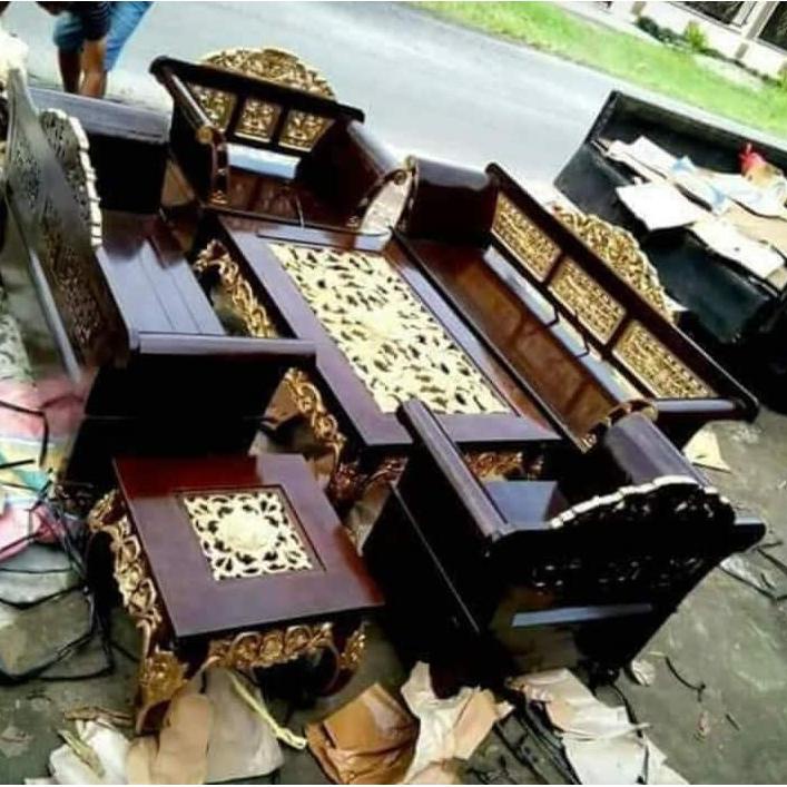 Kursi Tamu Jati Murah Madura/Kursi Ruang Tamu Kayu Ukir