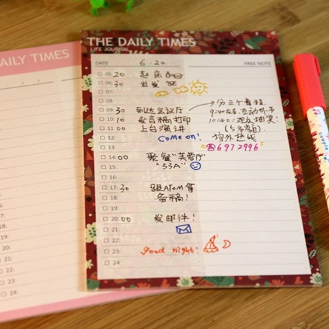 

Buku Notes / Catatan Agenda Rencana Harian "Daily Times" (20 Lembar)