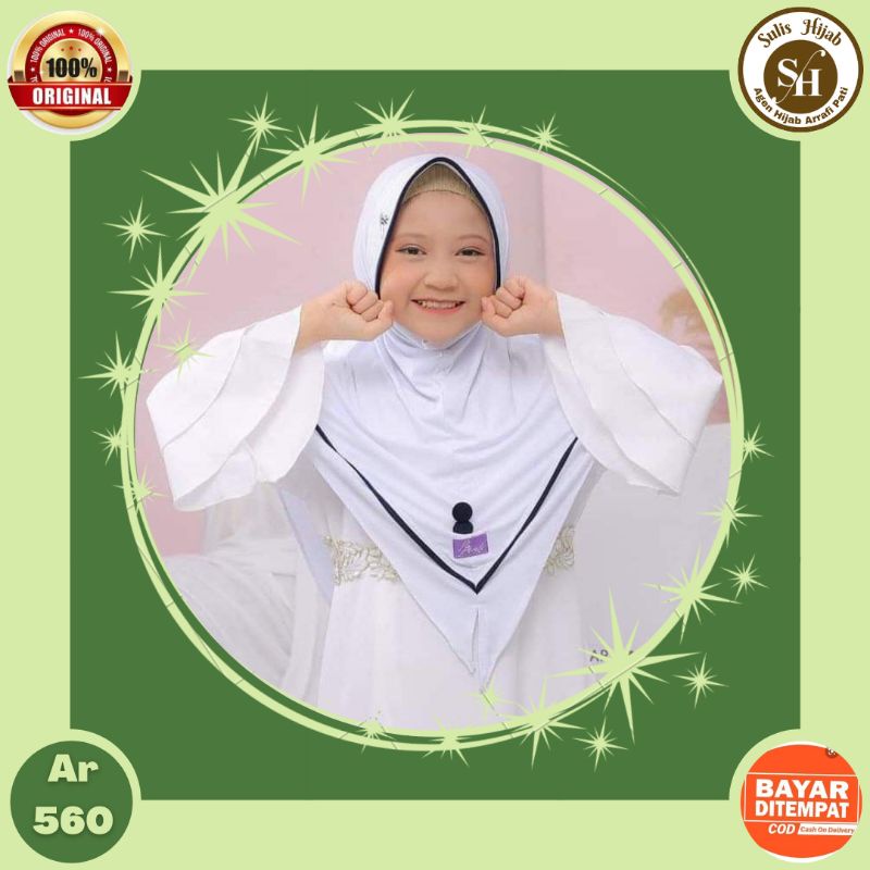 Jilbab hijab kerudung bergo krudung wanita anak sekolah SD jersey instan terbaru new terlaris terkin