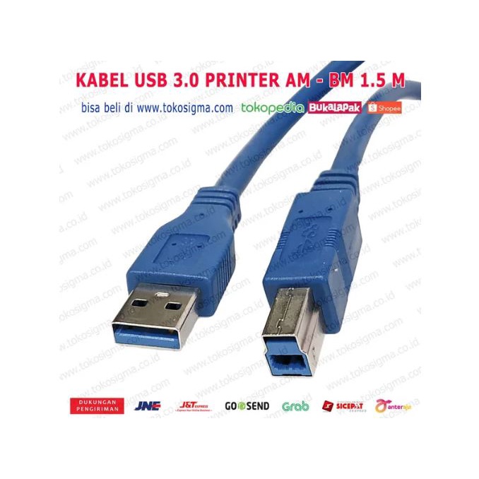 KABEL USB3.0 PRINTER USB VERSI 3.0 SUPER SPEED AM - BM 1.5 METER