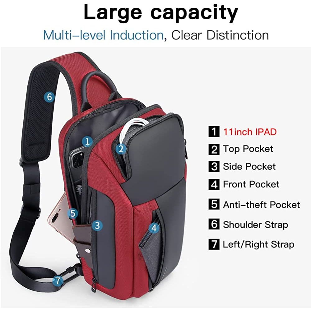 BG7566 Tas Selempang Bange Sling Bag Shoulder Chest Bag Pria Cowok