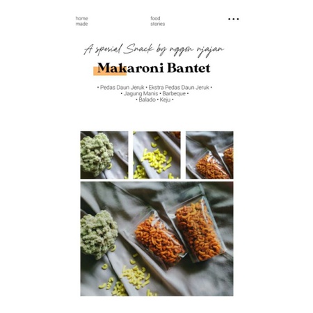 

Makaroni Bantet (1 Kg) By Nggon Njajan (WAJIB TAMBAH EXTRA PACKING)