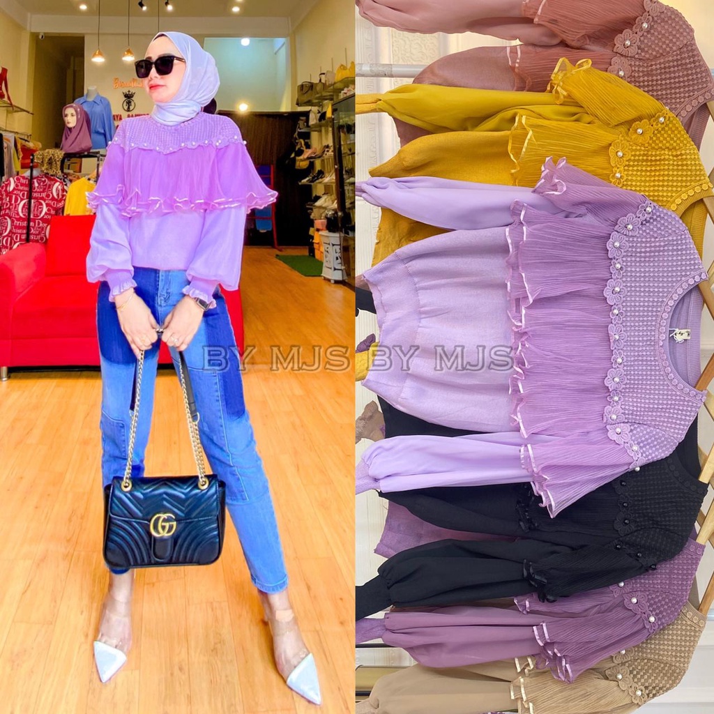 TOP LUCIA IMPORT // ATASAN RAJUT MIX RENDA