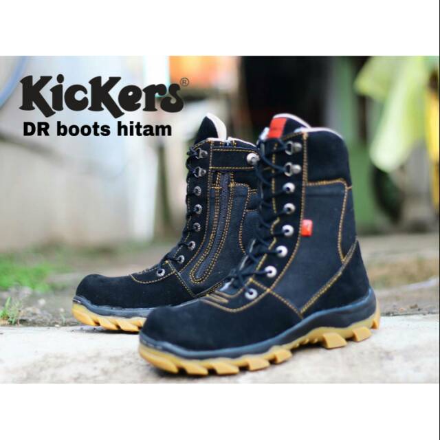 SEPATU PRIA BOOTS KICKERS BOOTS SAFETY ( BESI ) KULIT SUEDE