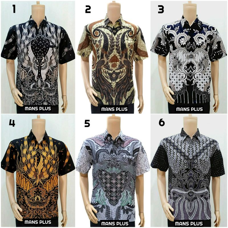 Kemeja Batik Pria Lengan Pendek Murah no Furing Jumbo Big Size XXXL