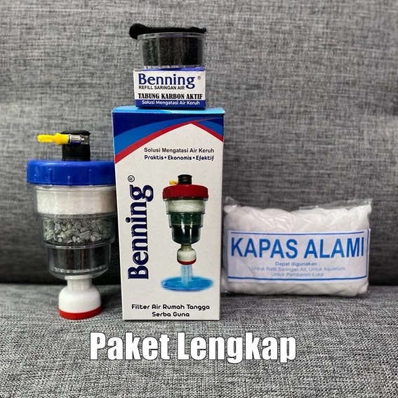 PAKET BENNING JUMBO LENGKAP Saringan Air Water Filter Penjernih Air Serbaguna 3 Susun