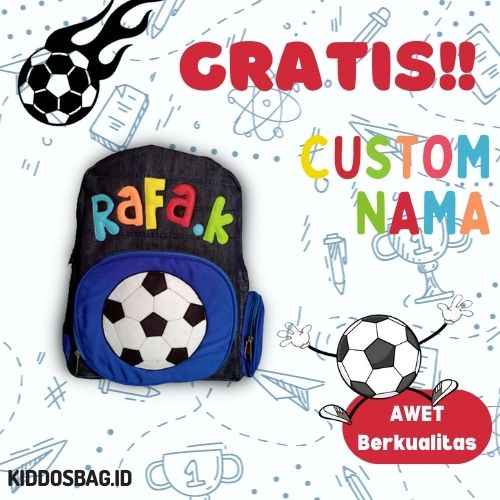 TAS KARAKTER ANAK SEKOLAH PAUD TK SD BOCIL PEREMPUAN LAKI-LAKI TAS CEWEK COWOK CUSTOM NAMA DAN WARNA