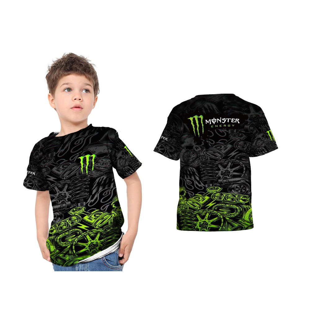 2S5 - Baju Kaos Tshirt Anak MotoGP Motor Cross Monster 02 Fullprint Custom