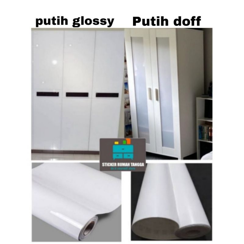 Sticker lemari meja kulkas kitchenset bahan glossy dan doff Waterproof tahan panas bahan premium