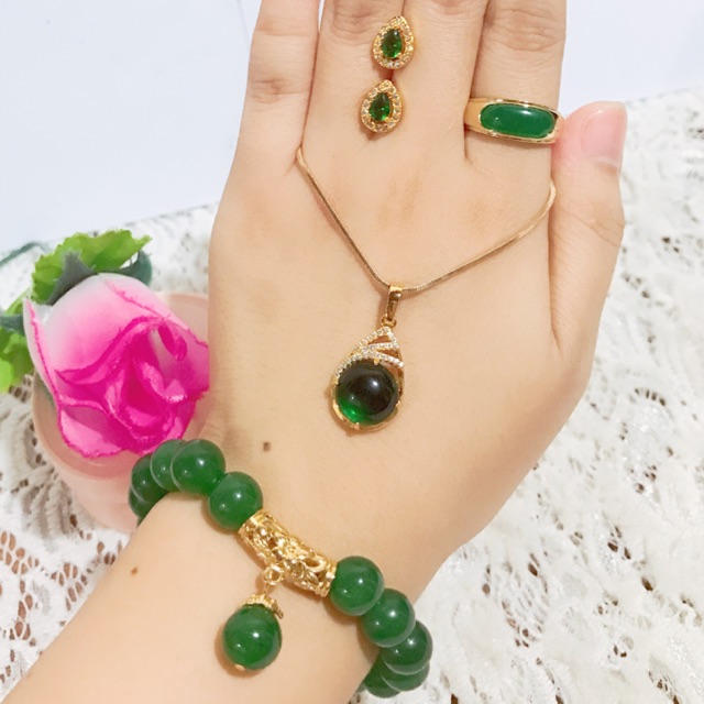 promo batu giok asli set xuping awet bnget lasis model nya 88