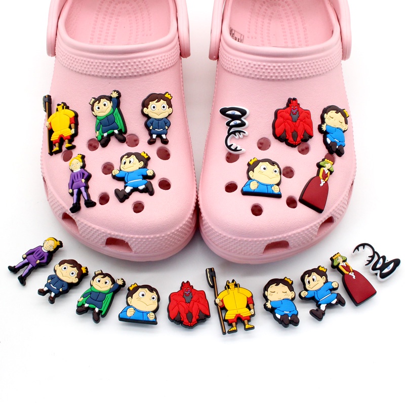 imut Crocs wanita charms Jibbitz sendal poggi pangeran pin Aksesoris DIY Bahan Untuk Dekorasi Sepatu Hadiah pria