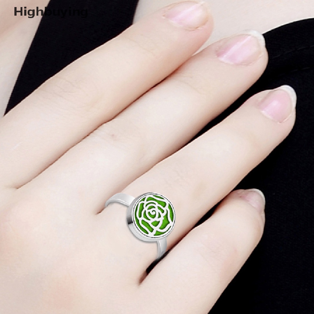 Cincin Model Terbuka Bentuk Hati Sayap Malaikat Bahan Stainless Steel Untuk Hadiah Glory