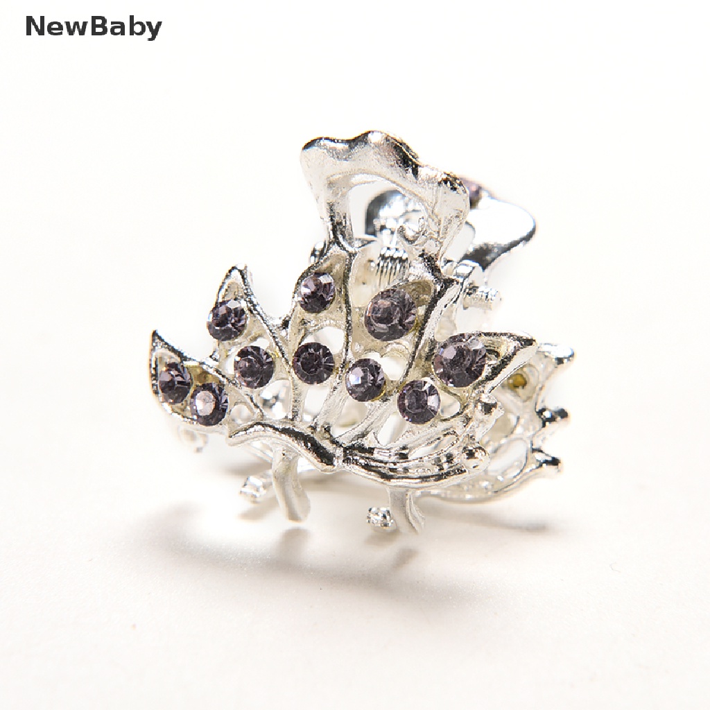 NewBaby Style New Crystal Flower Mini Hair Claw Clamp Hair Clip Hair Pin  ID