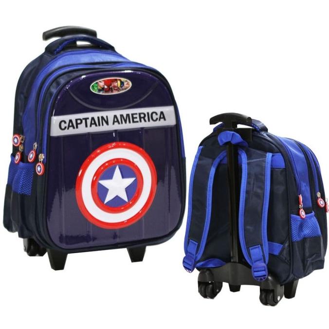 Best Seller Tas Anak Cowo Trolley Sekolah Tk Super Hero Avengers 6D Timbul -1009