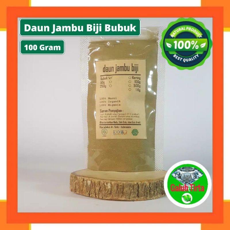 

DAUN JAMBU BIJI BUBUK 100 GRAM - Psidium Guajava - MURNI - JSR - Rempah Herbal alami