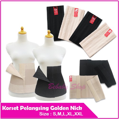 Korset Pelangsing Golden Nick Stagen Perekat S M L XL XXL 3L 22cm 122P 29cm 901P Jumbo