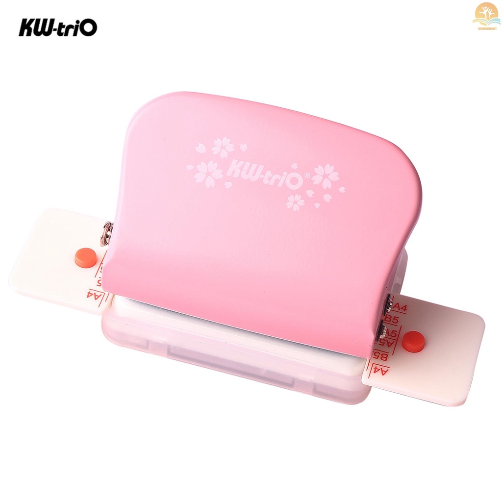 KW-trio 6-Hole Paper Punch Handheld Metal Hole Puncher 5 Sheet Capacity 6mm for A4 A5 B5 Notebook Scrapbook Diary Planner