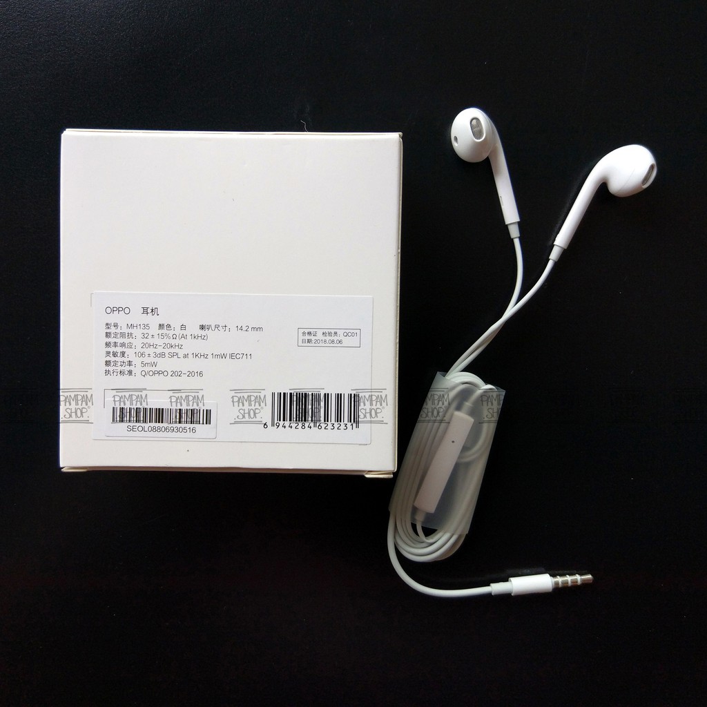 Headset Handsfree Earphone Oppo R15 Original F1S Neo Find 3 7 9 R7S A57 F3 F5 F7 F9 Plus A37 A35 A71 Ori OEM