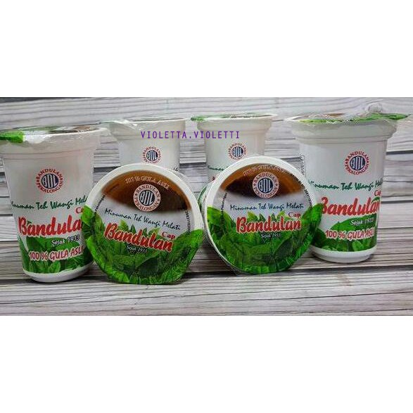 Teh Melati Cap Bandulan Pekalongan / Teh Gelas Bandulan Wangi Melati Suguhan Lebaran 180ml x 24 cups