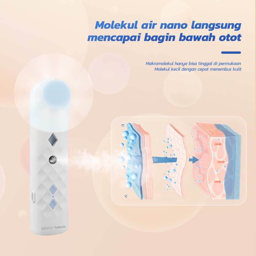 MINI Nano Spray 2 in 1 Kipas Angin Portable USB Mini Fan Hydrating Multifungsi