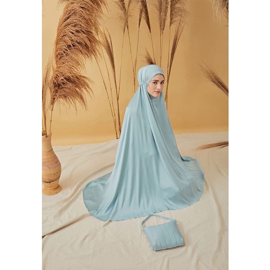 Mukena Telekung Saiya Jingga Scarves Blue