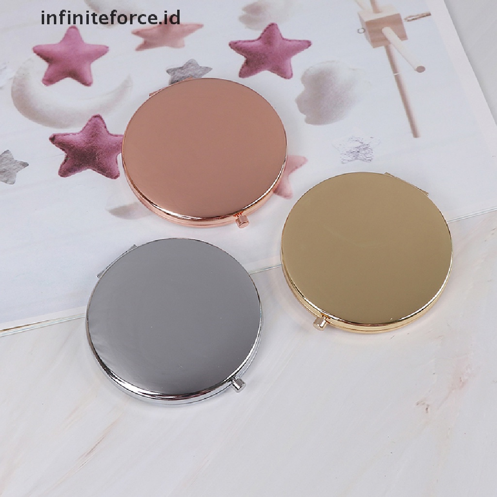 (Infiniteforce.Id) Cermin Saku Lipat Gaya Vintage Bahan Alloy Untuk Makeup / Kosmetik Wanita