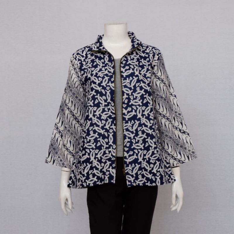 Baju Kerja Wanita | Blus Blazer Namira 02 | Atasan Batik Modis  Simpel