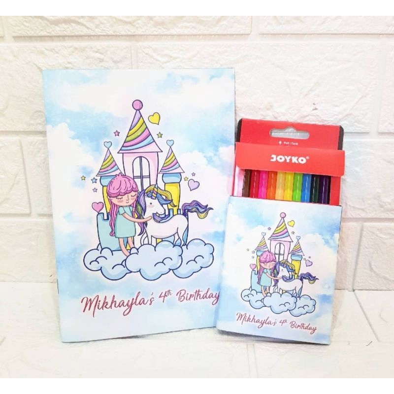 Souvenir Ultah Drawing Set || Souvenir alat mewarna || Set buku mewarna || Drawing Set Custom