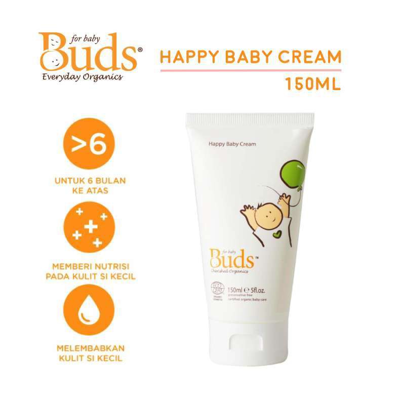 Buds Organics BCO - Happy Baby Cream 150ml - Lotion Bayi Organik