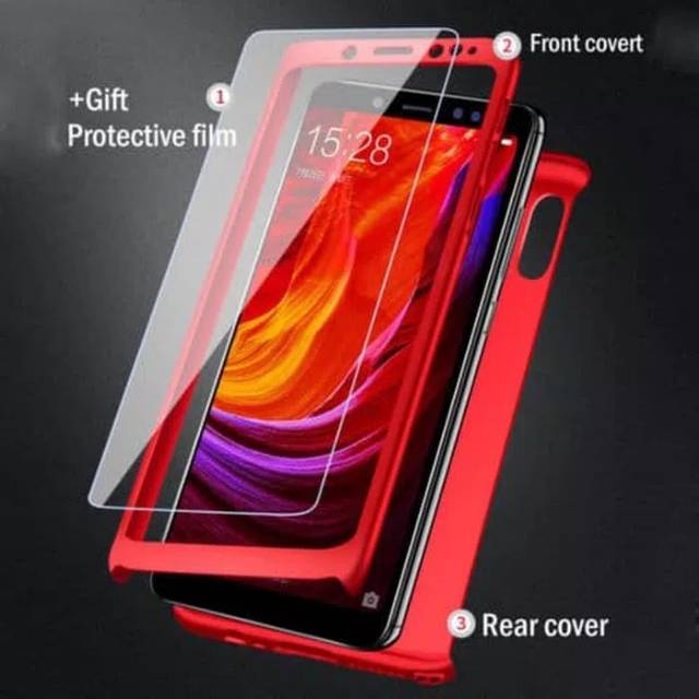 CASE 360 FULL VIVO Y83 HARD CASE CASING SLIM CASE FREE TEMPERED GLASS VIVO Y83