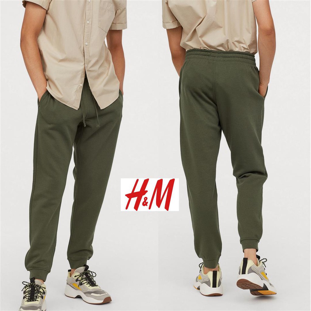  Celana  Jogger Pria Branded H  M  Original  Olive Murah sisa 