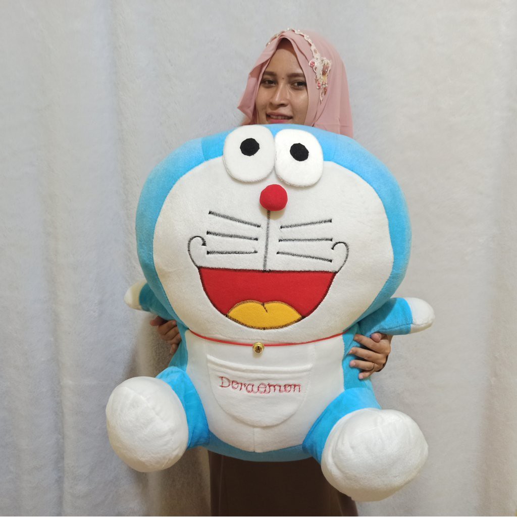 Boneka DORAEMON jumbo velboa GRATIS ukir nama atau Cetak photo