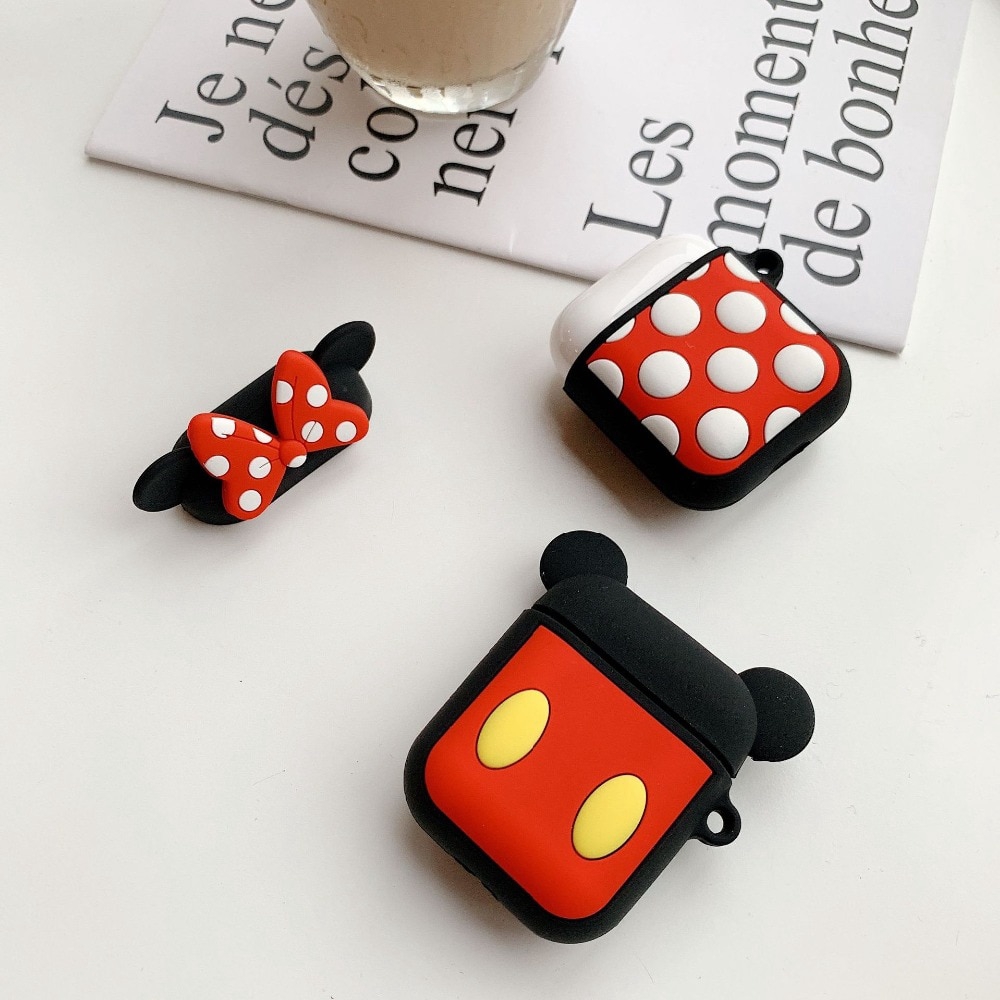 Case Pelindung Bahan Silikon Motif Kartun untuk airpods Bluetooth Wireless