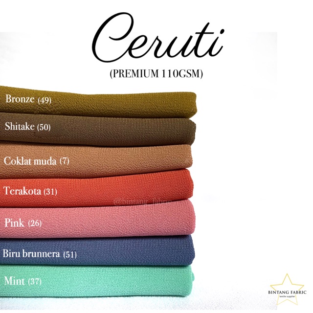Bahan Kain Ceruti Ceruty Babydoll Premium 1 meter-6