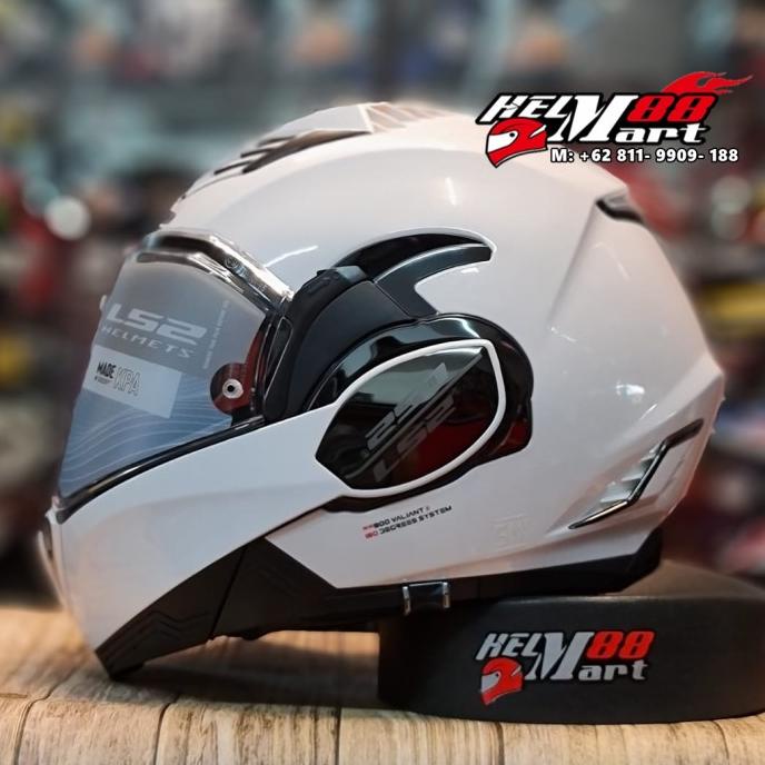 Helm LS2 FF900 VALIANT II Solid White Helm Modular Flip Valiant 2