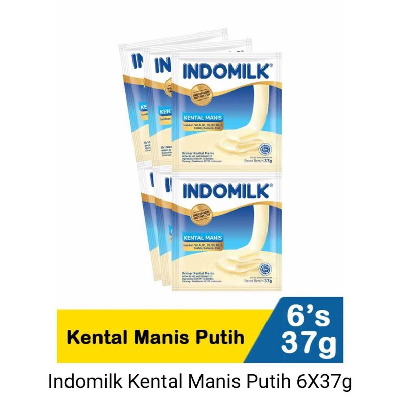 

indomilk kental manis putih 6x37g