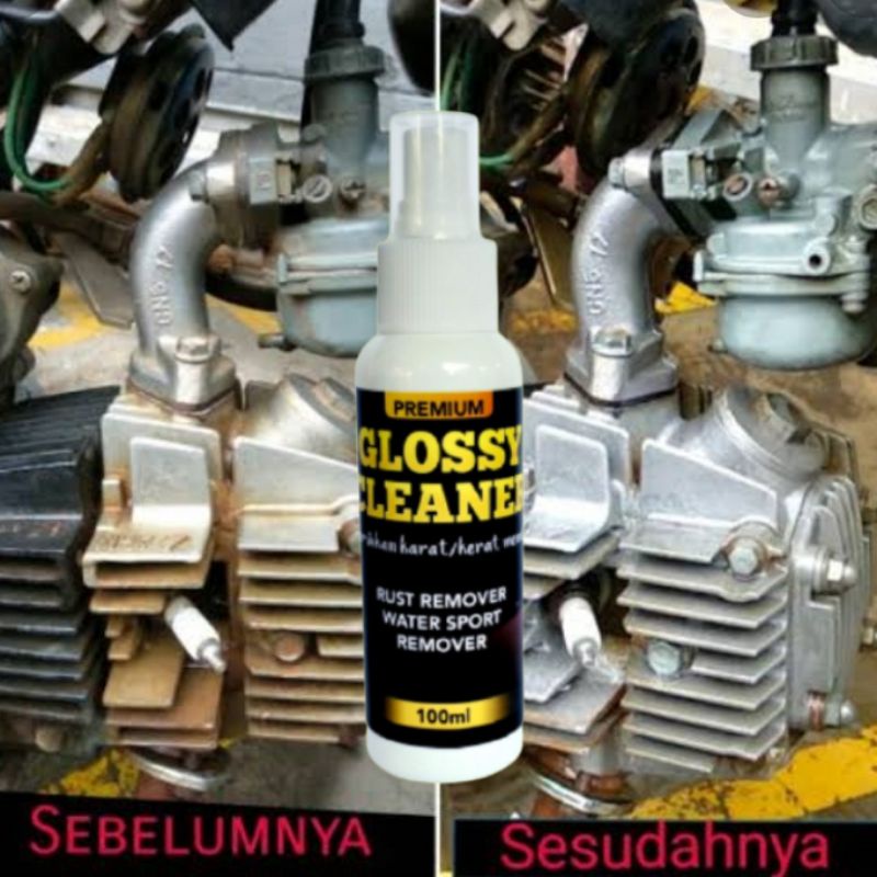 GROSIR GLOSSY CLEANER cairan ampuh penghilang kerat dan karat 100ml