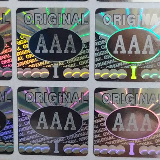 

Stiker hologram original AAA Silver